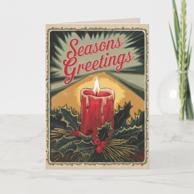 EDITABLE Vintage Xmas Christmas Card (Front)