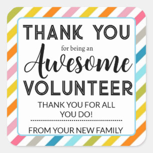 Editable Volunteer Appreciation Gift Tag 