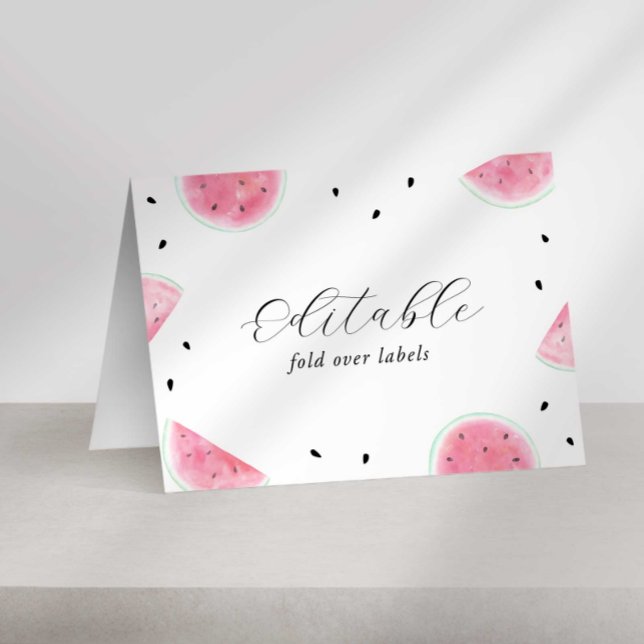 Editable Watermelon Fold Over Labels (Creator Uploaded)