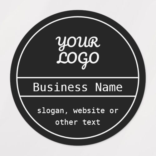 Editable Waterproof Black  White Your Logo  Labels
