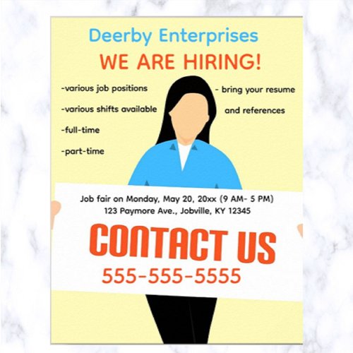 Editable We Are Hiring Poster