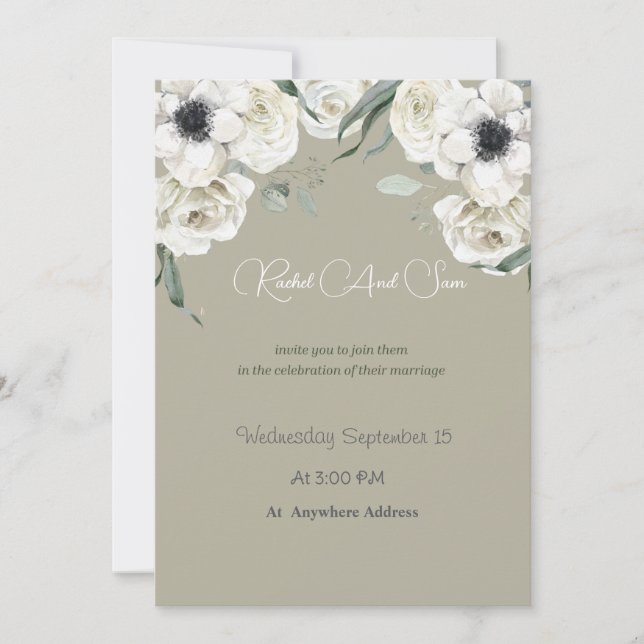 Editable Wedding Ivitation Invitation (Front)