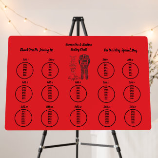 Editable Wedding Seating Chart Template Foam Board