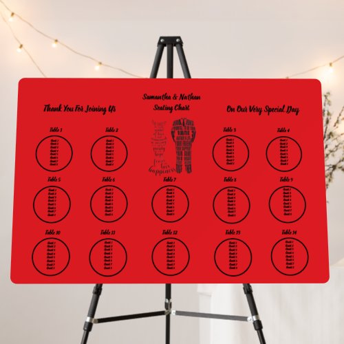 Editable Wedding Seating Chart Template Foam Board