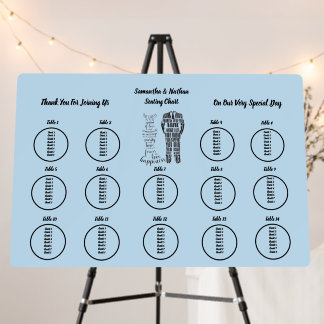 Editable Wedding Seating Chart Template Foam Board