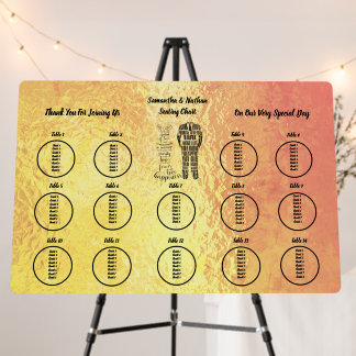 Editable Wedding Seating Chart Template Foam Board