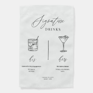 Editable Wedding Signature Drinks Menu Table Sign