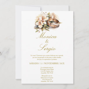 Editable Wedding Spanish Invitation