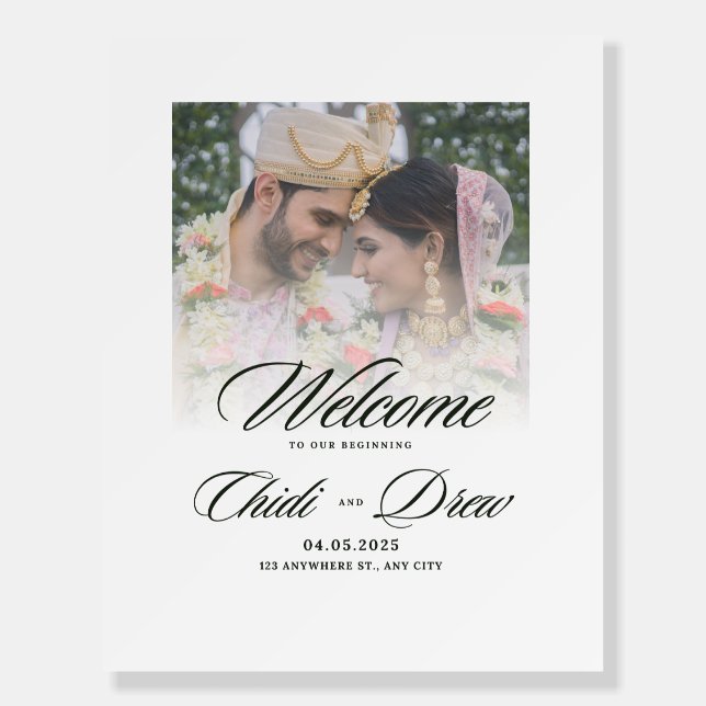 Editable Wedding Welcome Sign (Front)