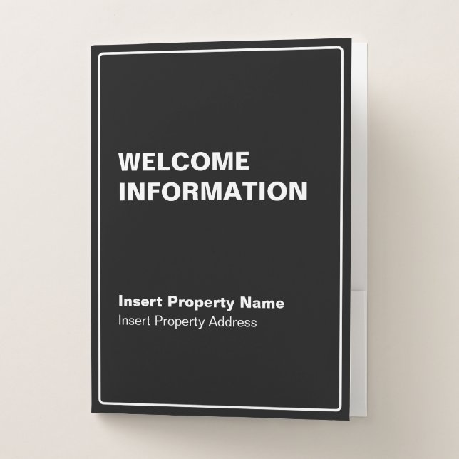 Editable Welcome Information Pocket Folder (Front)