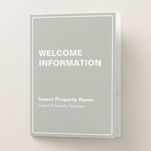 Editable Welcome Information Pocket Folder