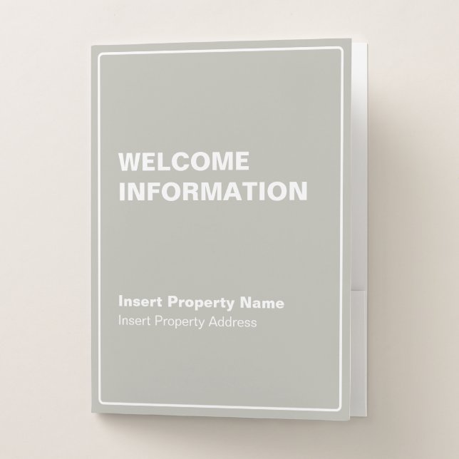 Editable Welcome Information Pocket Folder (Front)