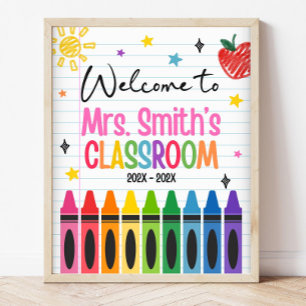 Editable Welcome to My Classroom Sign: Teacher Des Foam Board