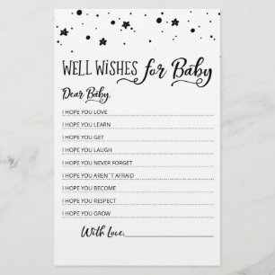 Editable Well Wishes for Baby Shower Party