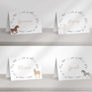 Editable Western Equestrian Fold Over Labels