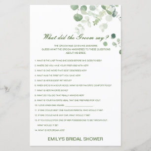 Editable What Did the Groom Say