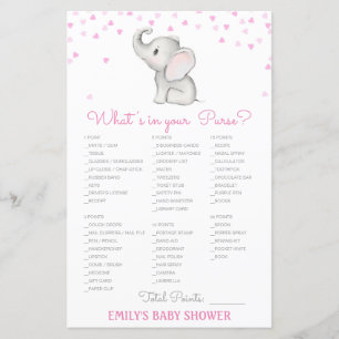 Editable What's on your Purse Bridal, Baby Shower