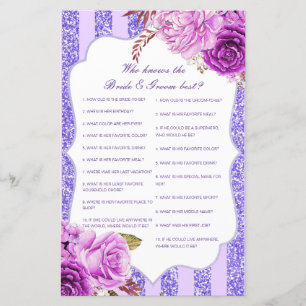 Editable Who Knows Bride and Groom Best Card