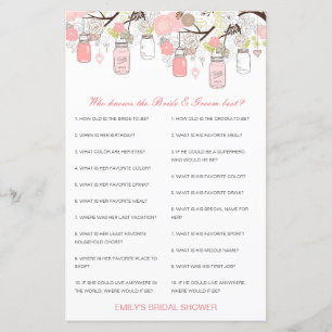 Editable Who Knows Bride and Groom Best Card