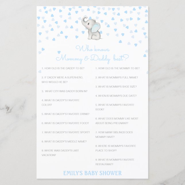 Editable Who Knows Mommy and Daddy Best (Front)