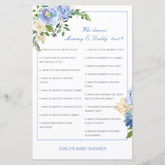 Editable Who Knows Mommy and Daddy Best (Front)