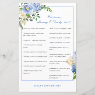 Editable Who Knows Mommy and Daddy Best