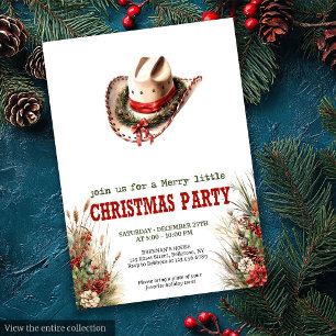 Editable Wild West Christmas party digital Invites