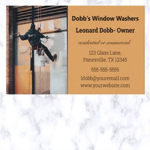 Editable Window Washing Business Card