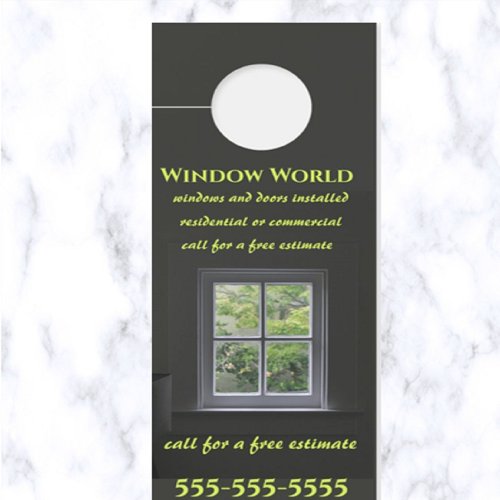 Editable Windows and Doors  Door Hanger
