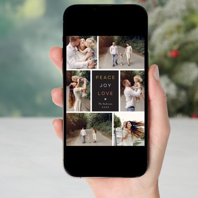 Editable Wishes Editable Color Holiday Photo Card (Front Digital)