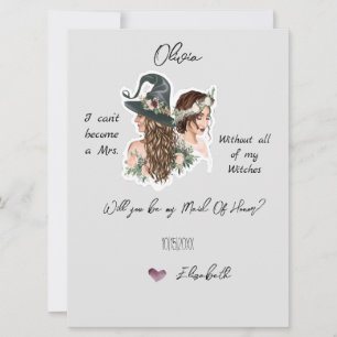 Editable Witchy Bridal Party Proposal Card