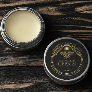Editable Witchy Tarot Beeswax Lip Balm Tin Label 