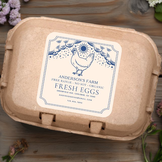 Editable Witchy Tarot Fresh Eggs Family Farm Label (Creator Uploaded)