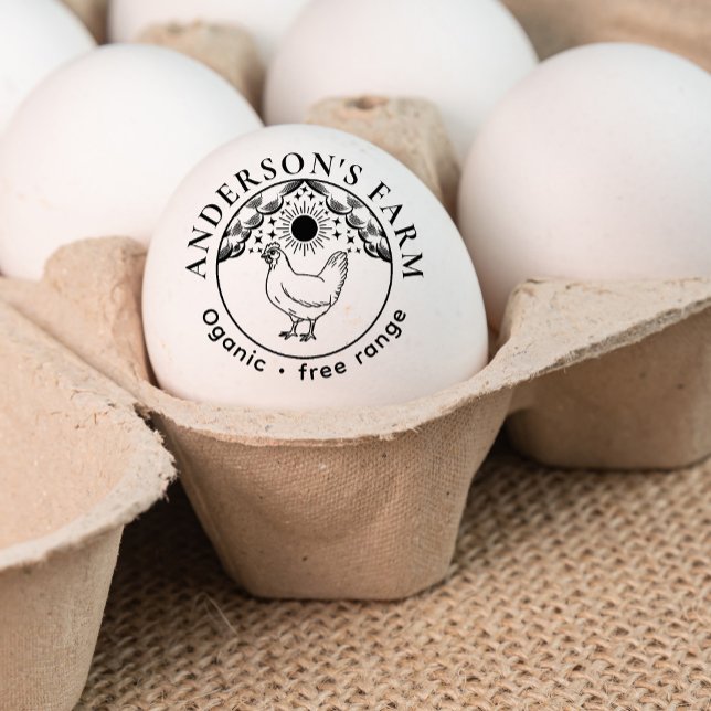 Editable Witchy Tarot Fresh Eggs Family Farm  Rubber Stamp (Creator Uploaded)