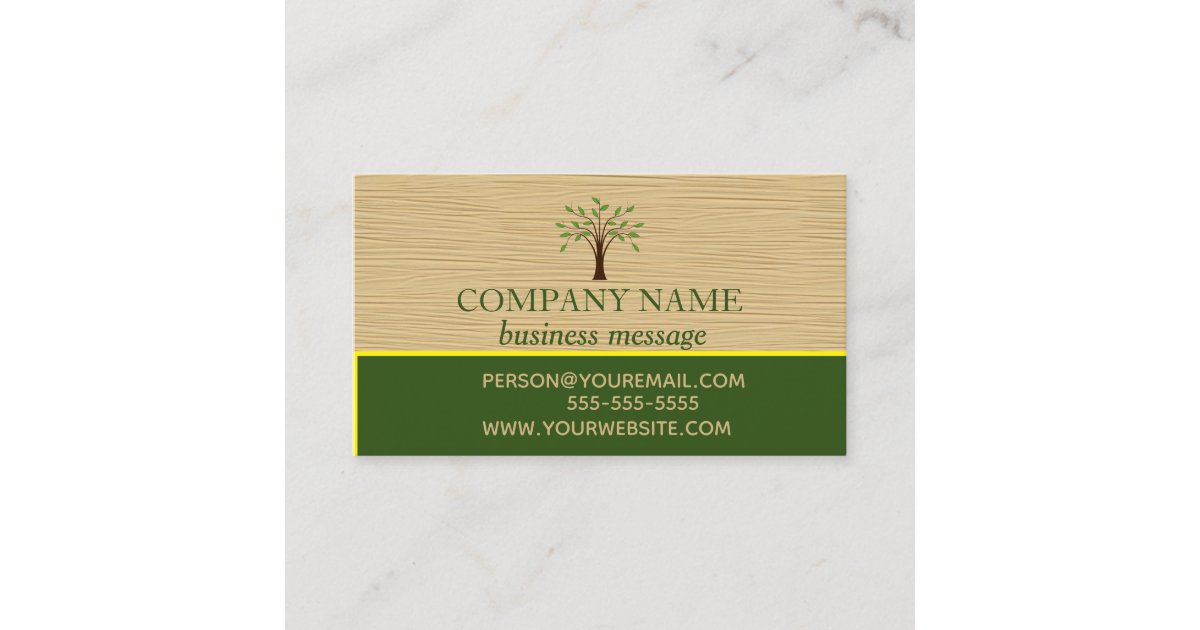 Editable Wood and Tree Business Card | Zazzle