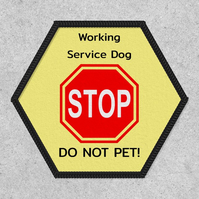 Editable Working Service Dog Do Not Pet Patch (Front)
