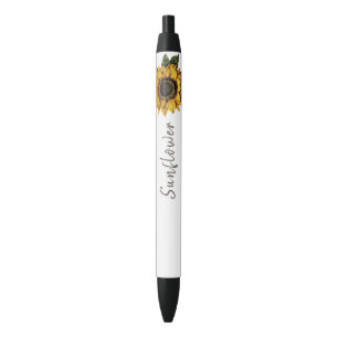 Editable Yellow Sunflower Faux Embroidery - 001 Pen