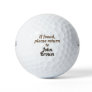 Editable your name. If found, please return to Golf Balls