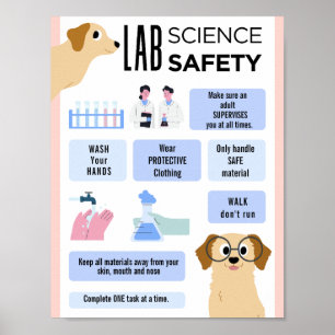 EditableScience LAB Safety school classroom poster
