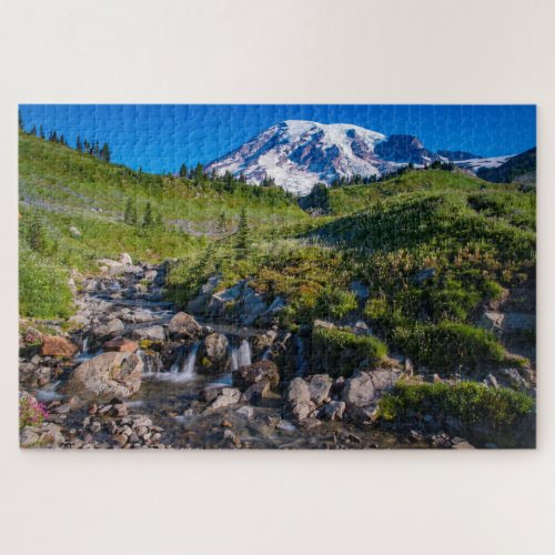 Edith Creek and Mount Rainier Morning Light Jigsaw Puzzle