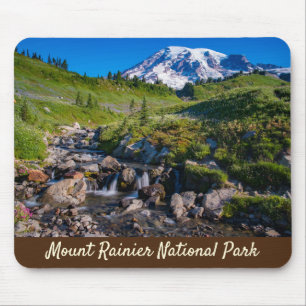 Edith Creek and Mount Rainier Morning Light Mouse Pad