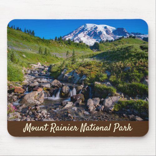 Edith Creek and Mount Rainier Morning Light Mouse Pad