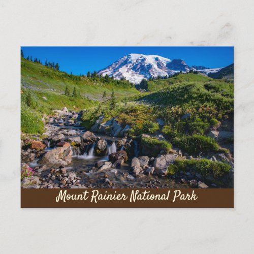 Edith Creek and Mount Rainier Morning Light Postcard