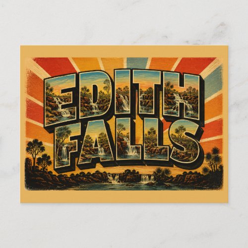 Edith Falls NT Australia Cascading Waterfalls Postcard