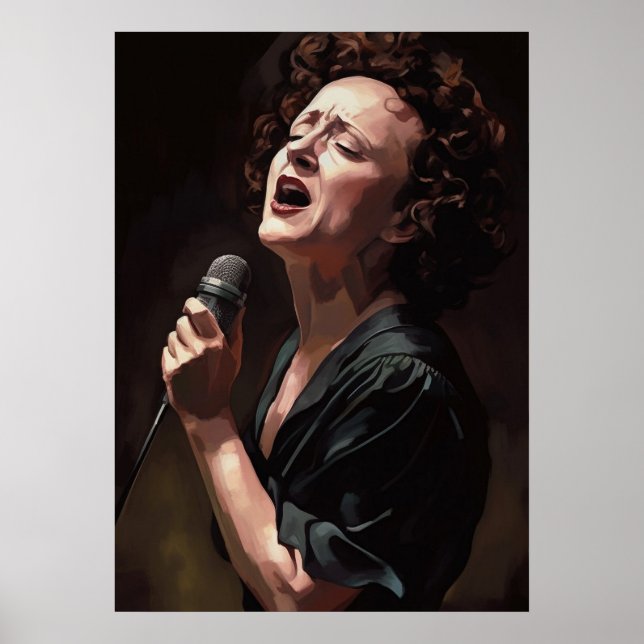 Edith piaf - Painting Poster (Front)