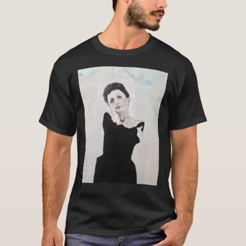 Edith Piaf Portrait Painting Classic T_Shirt