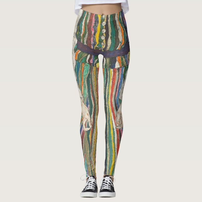 Edith Schiele By Egon Schiele Leggings (Front)