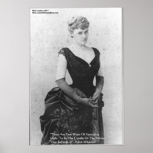 Edith Wharton "Spreading Light" Quote Posters (Front)