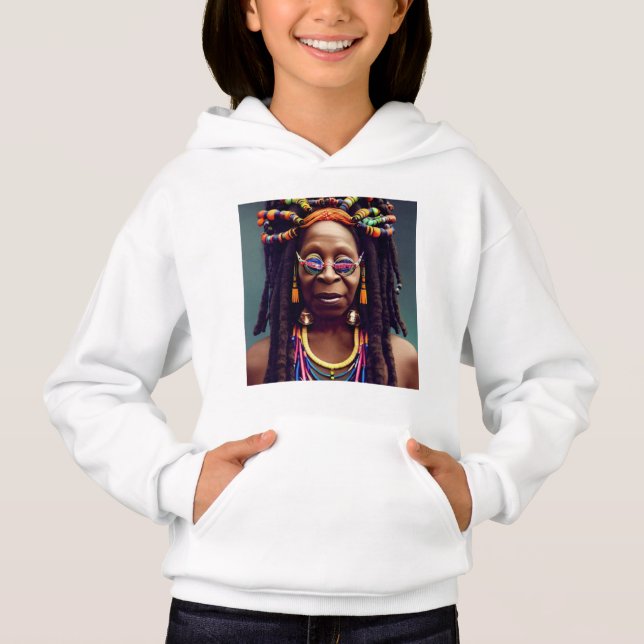 Edith Whoopi Goldberg African tribal jewelry afric Hoodie (Front)