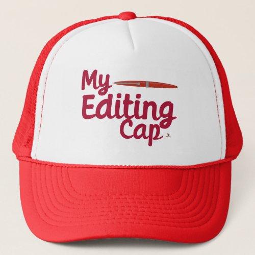 Editing Process Fun Author Logo Design Trucker Hat
